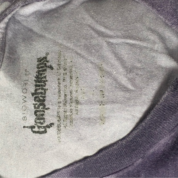 Mens Goosebumps Purple Tie Dye Logo Graphic T-Shirt Size Small short sleeve - Picture 7 of 7